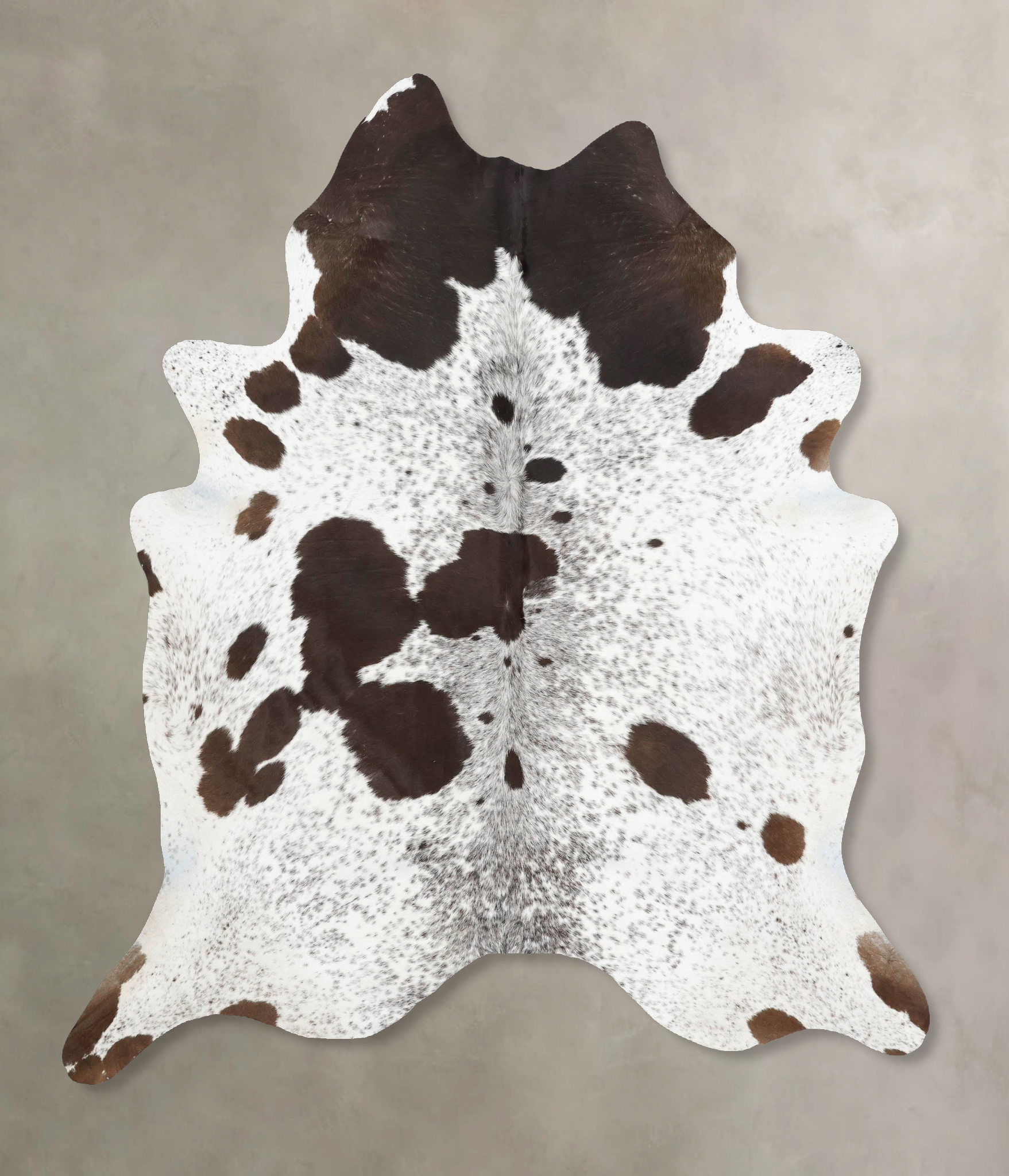 Chocolate and White Cowhide Rug #B13369