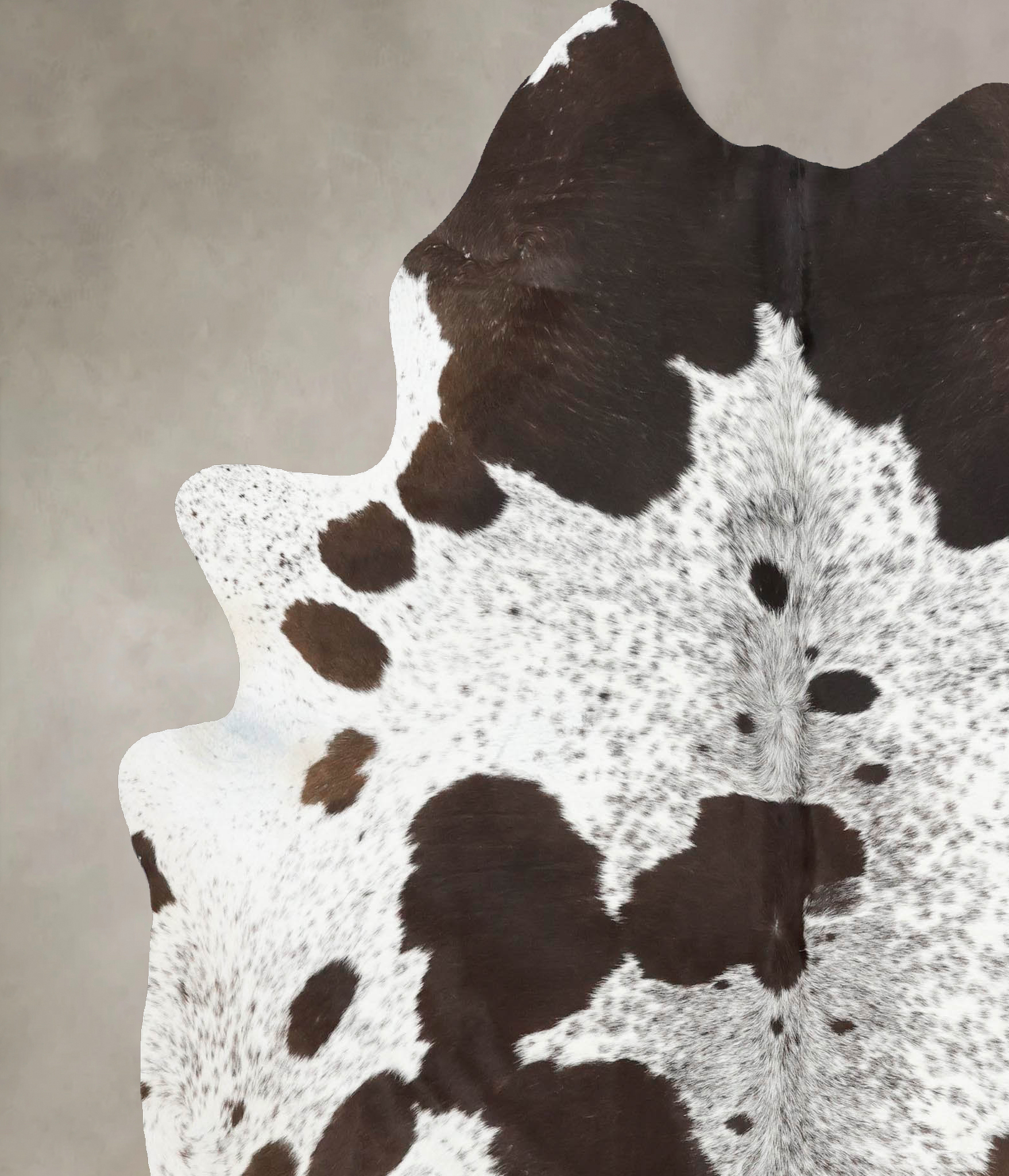 Chocolate and White Cowhide Rug #B13369