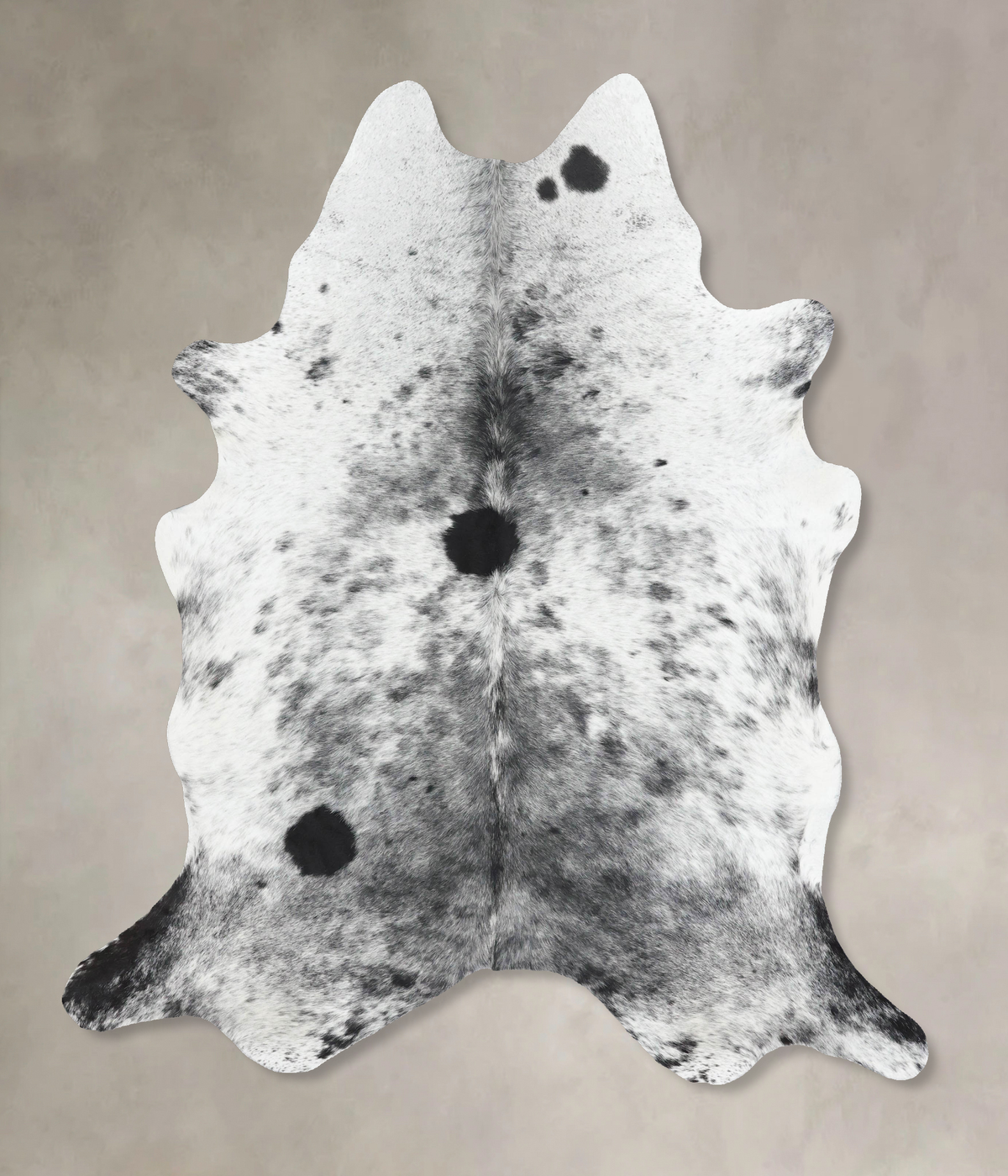 Salt and Pepper Black Cowhide Rug #B13371
