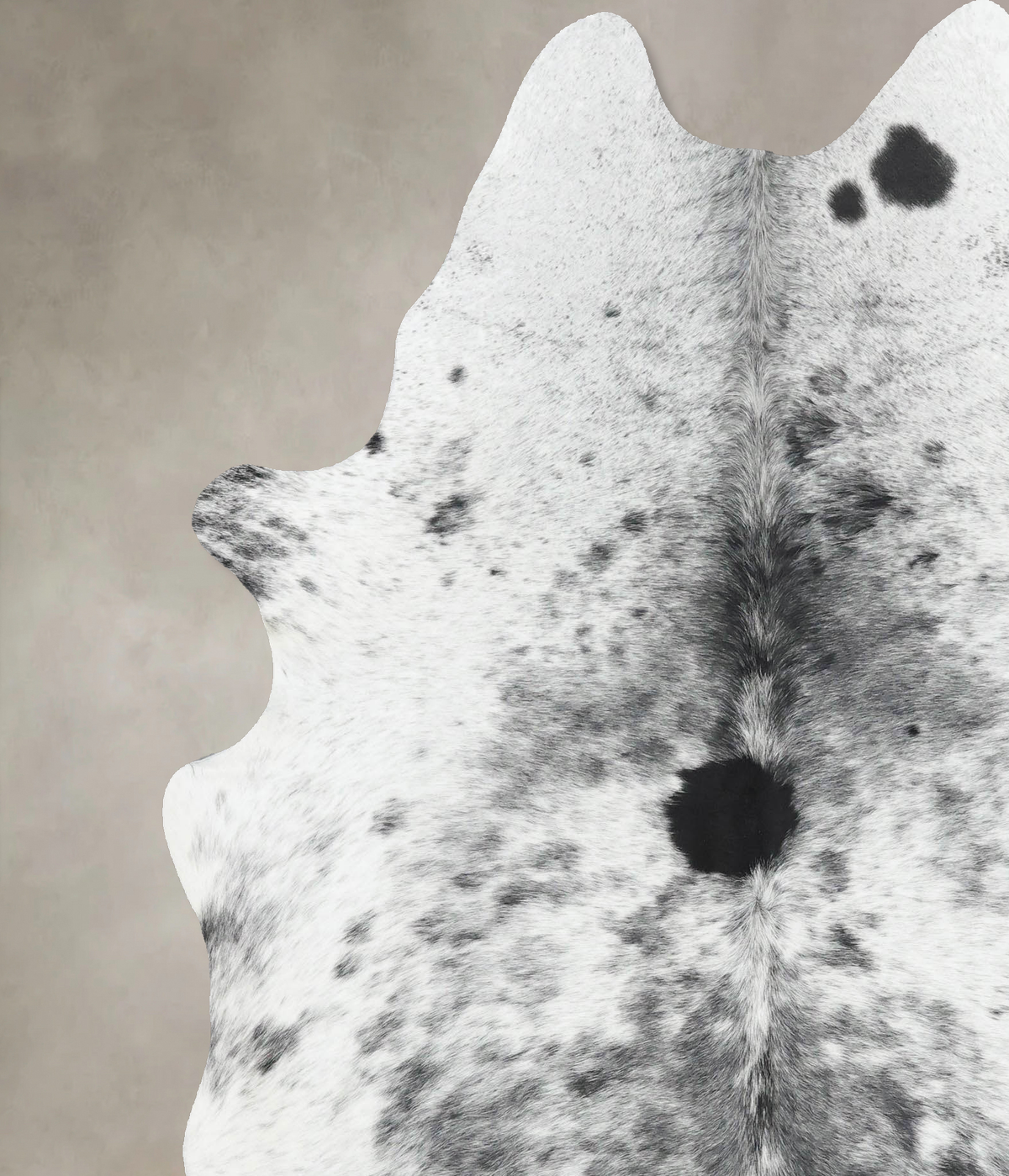 Salt and Pepper Black Cowhide Rug #B13371