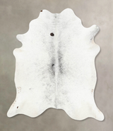 Salt and Pepper Black Large Brazilian Cowhide Rug 6'8"H x 6'0"W #B13373 by Hudson Hides
