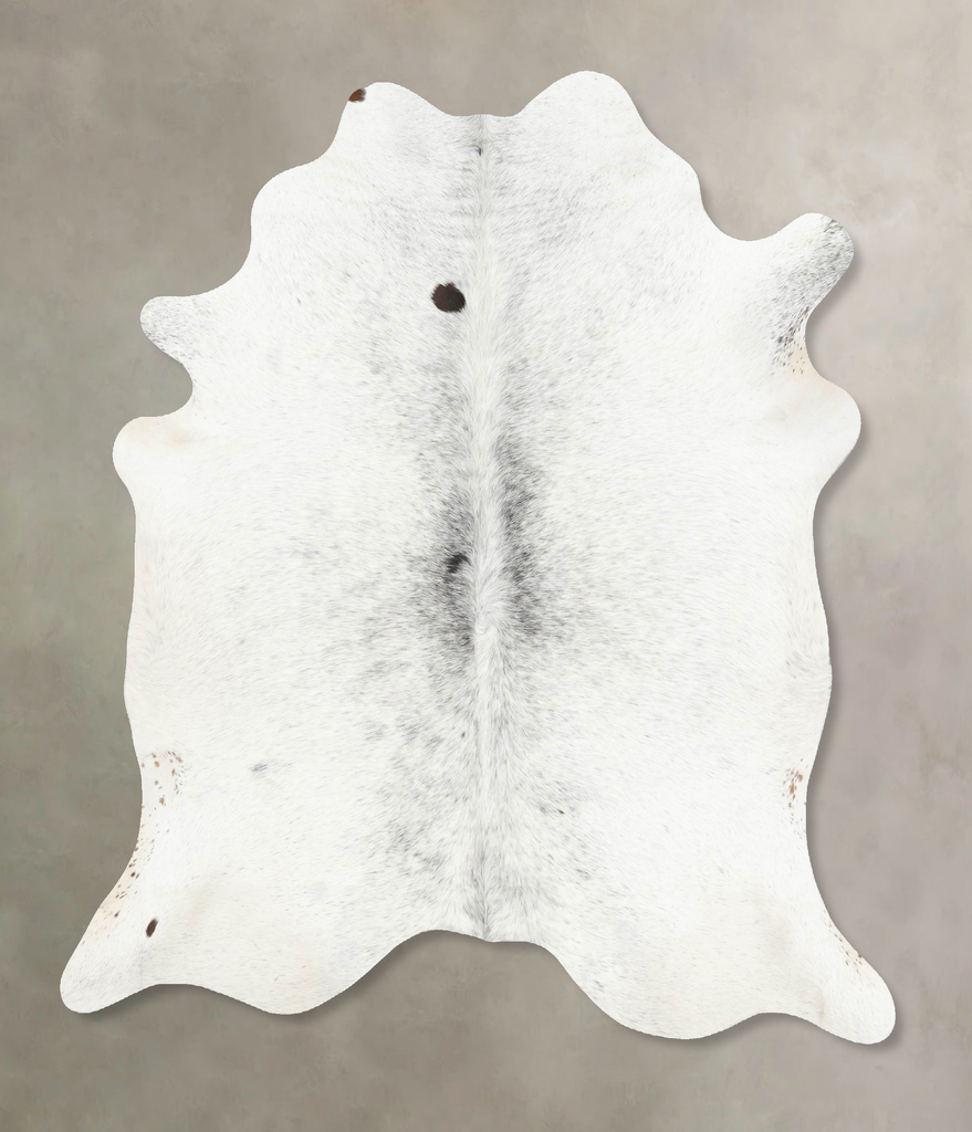 Salt and Pepper Black Large Brazilian Cowhide Rug 6'8"H x 6'0"W #B13373 by Hudson Hides