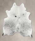 Salt and Pepper Black Large Brazilian Cowhide Rug 6'4"H x 5'9"W #B13375 by Hudson Hides