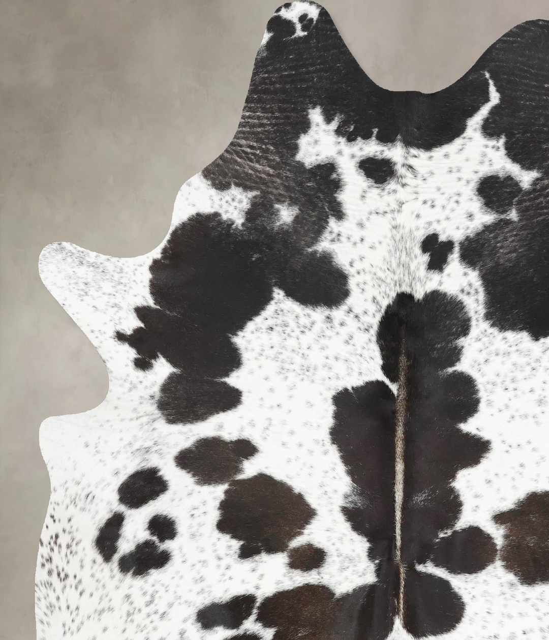 Salt and Pepper Black X-Large Brazilian Cowhide Rug 7'7"H x 5'10"W #B1
