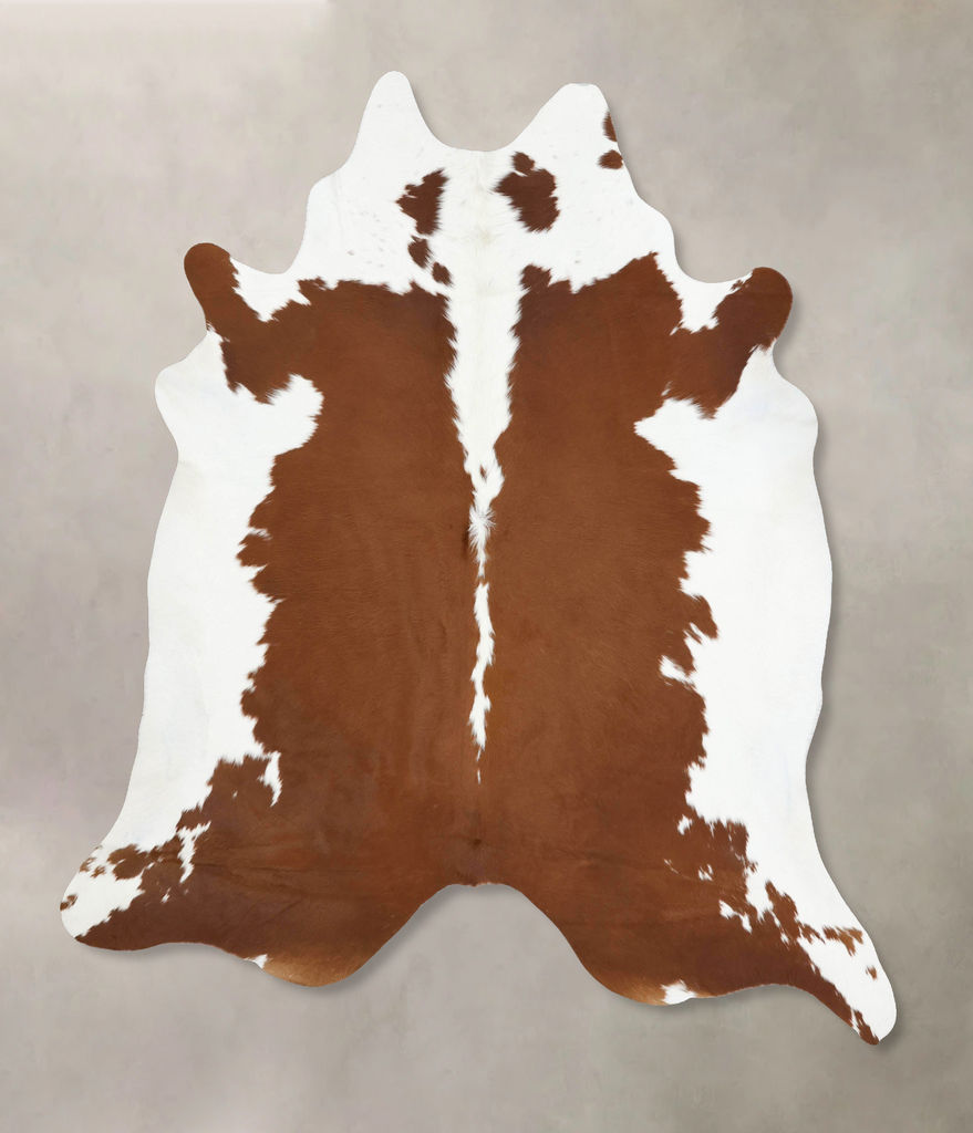 Hereford XX-Large Brazilian Cowhide Rug 8'0"H x 7'3"W #B13384 by Hudson Hides