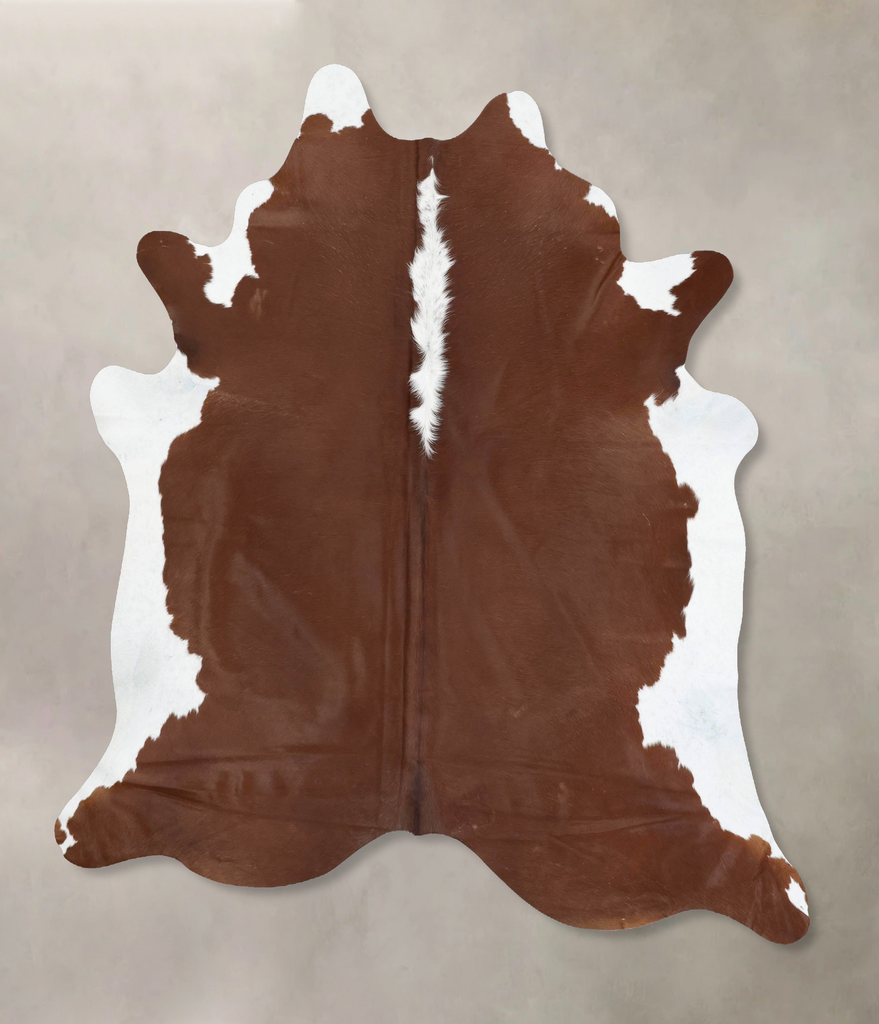 Hereford XX-Large Brazilian Cowhide Rug 7'7"H x 6'8"W #B13385 by Hudson Hides