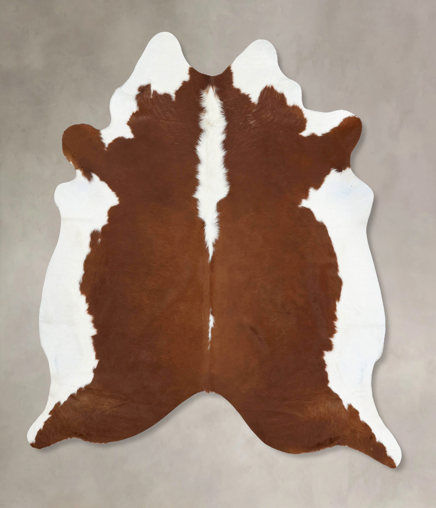 Hereford XX-Large Brazilian Cowhide Rug 8'1"H x 6'10"W #B13386 by Hudson Hides