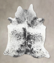 Salt and Pepper Black X-Large Brazilian Cowhide Rug 6'9"H x 6'0"W #B13391 by Hudson Hides