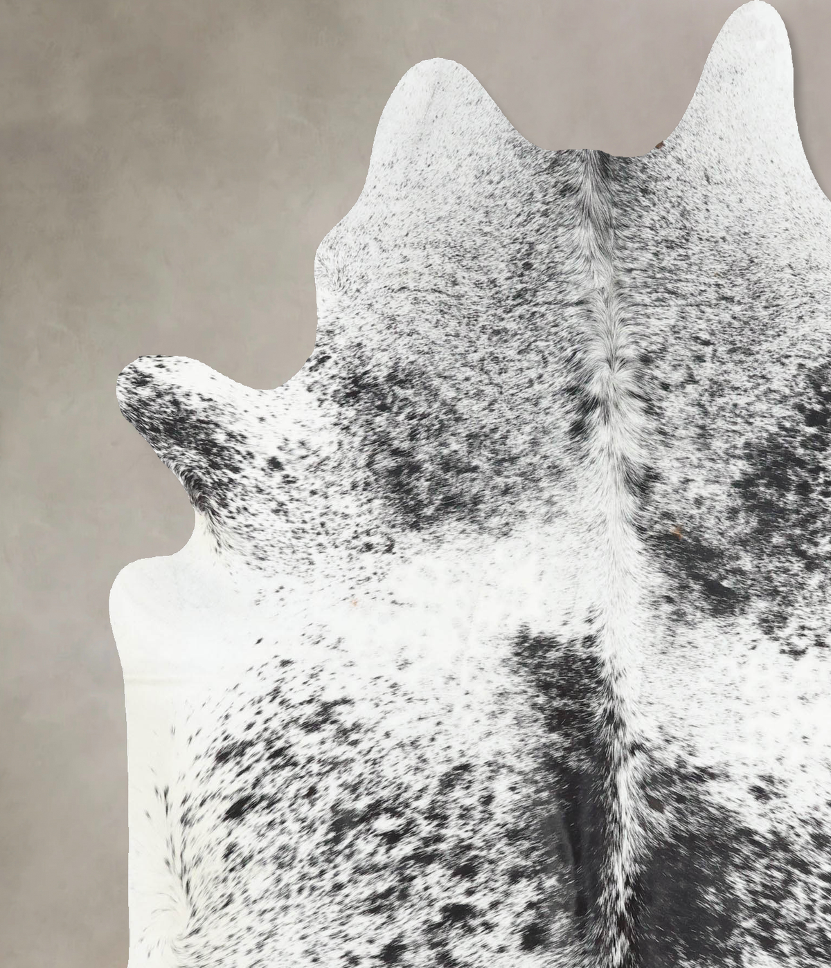 Salt and Pepper Black Cowhide Rug #B13391