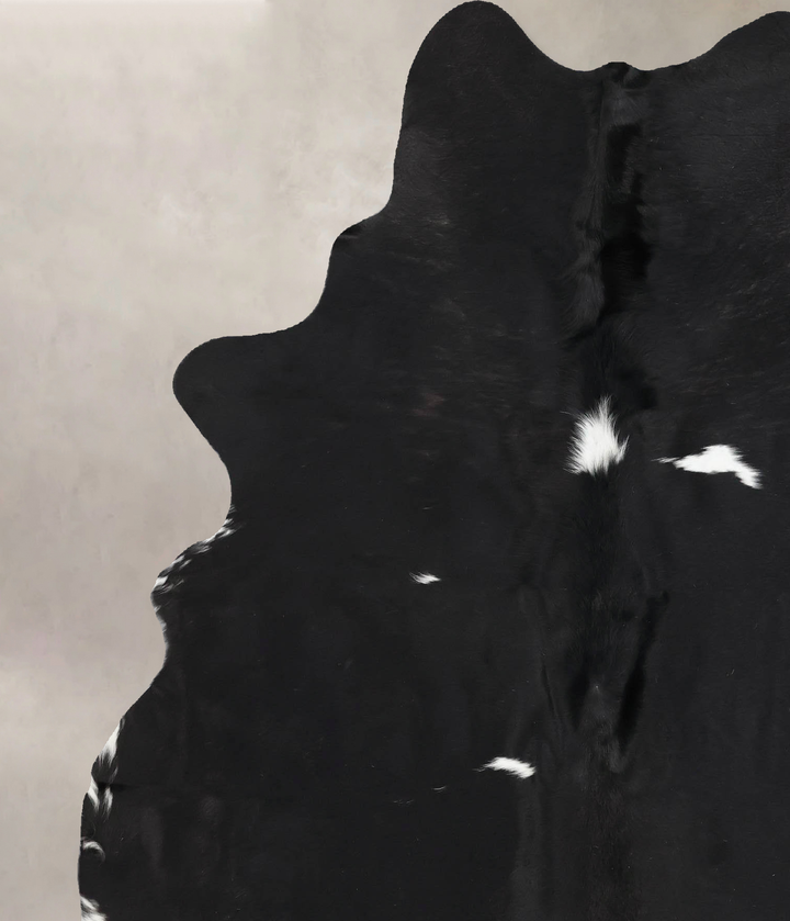 Black and White X-Large Brazilian Cowhide Rug 7'6"H x 5'11"W #B13392 by Hudson Hides