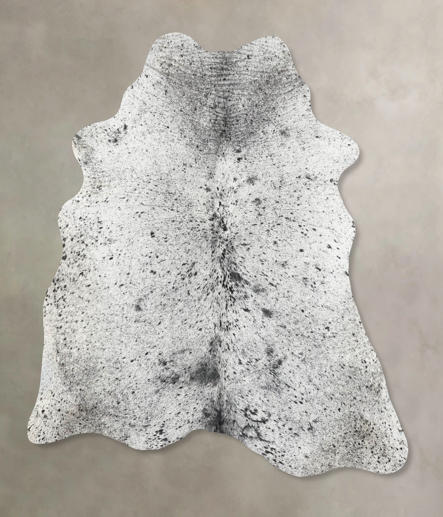 Salt and Pepper Black Cowhide Rug #B13400