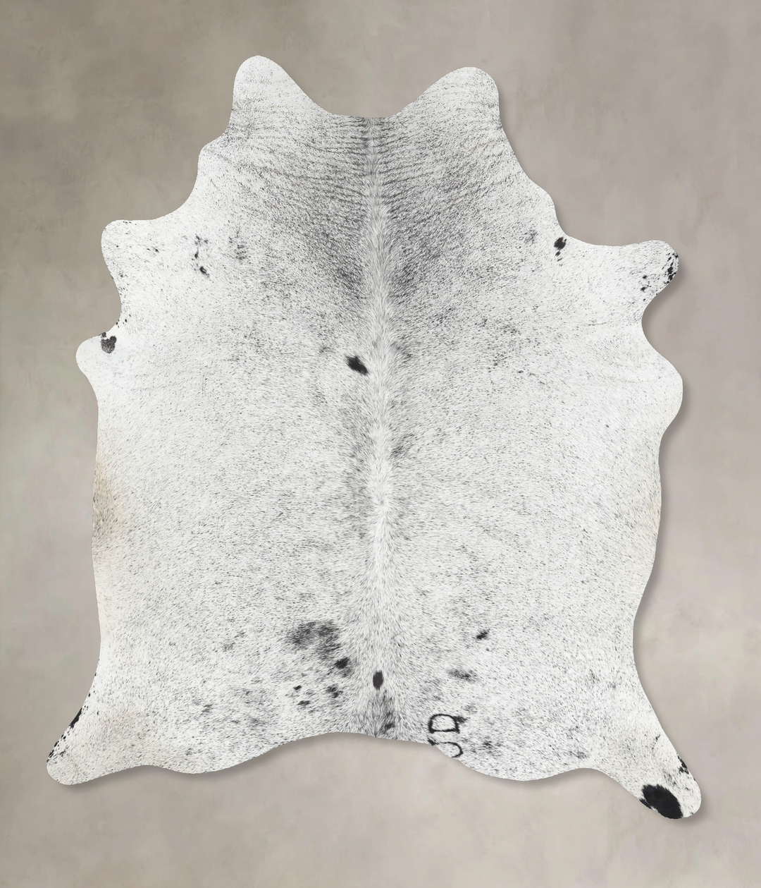 Salt and Pepper Black X-Large Brazilian Cowhide Rug 7'0"H x 5'10"W #B1