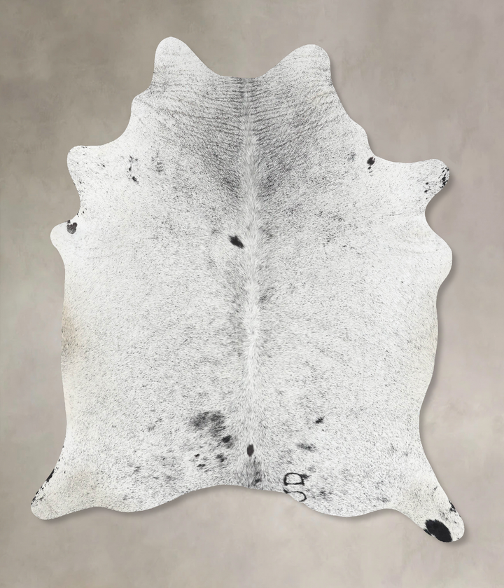 Salt and Pepper Black X-Large Brazilian Cowhide Rug 7'0"H x 5'10"W #B13406 by Hudson Hides