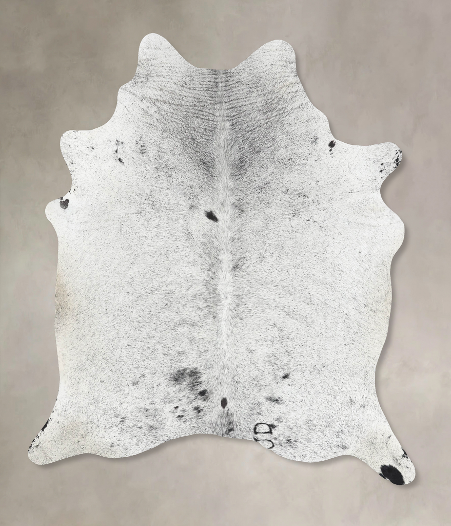 Salt and Pepper Black X-Large Brazilian Cowhide Rug 7'0"H x 5'10"W #B13406 by Hudson Hides