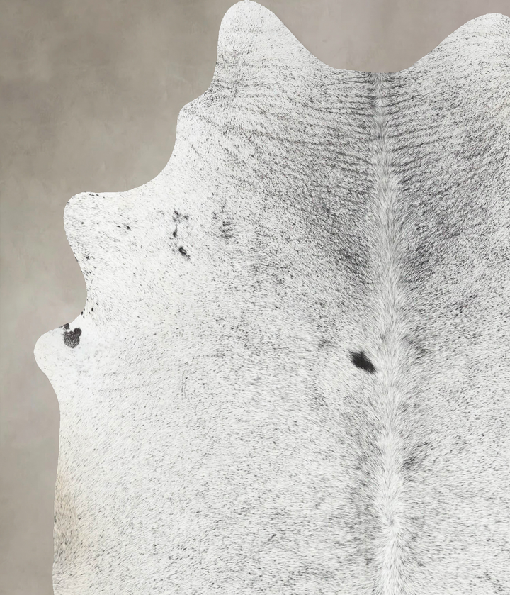 Salt and Pepper Black X-Large Brazilian Cowhide Rug 7'0"H x 5'10"W #B13406 by Hudson Hides