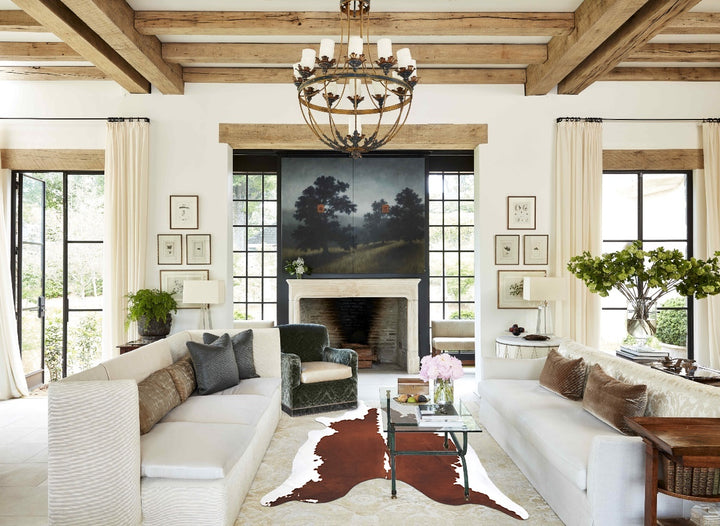 Hereford XX-Large Brazilian Cowhide Rug 9'3"H x 7'9"W #B13412 by Hudson Hides