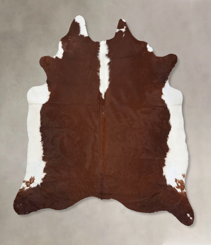 Hereford XX-Large Brazilian Cowhide Rug 8'1"H x 6'11"W #B13416 by Hudson Hides