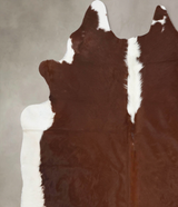 Hereford XX-Large Brazilian Cowhide Rug 8'1"H x 6'11"W #B13416 by Hudson Hides