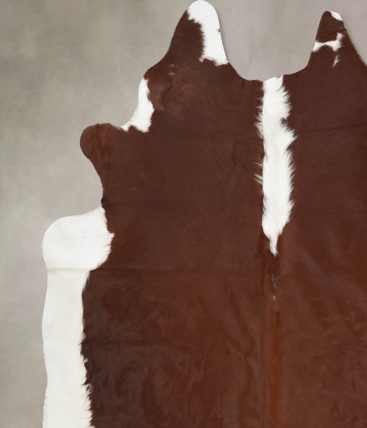 Hereford XX-Large Brazilian Cowhide Rug 8'1"H x 6'11"W #B13416 by Hudson Hides