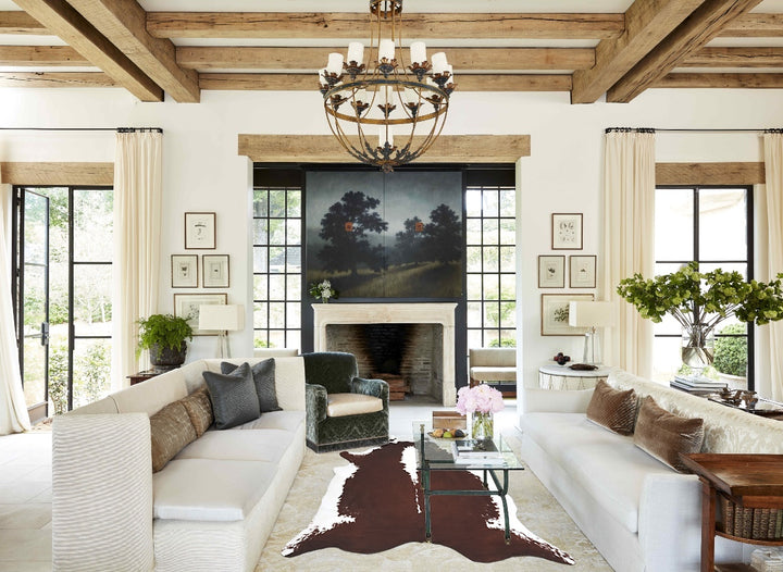 Hereford XX-Large Brazilian Cowhide Rug 8'9"H x 7'6"W #B13417 by Hudson Hides