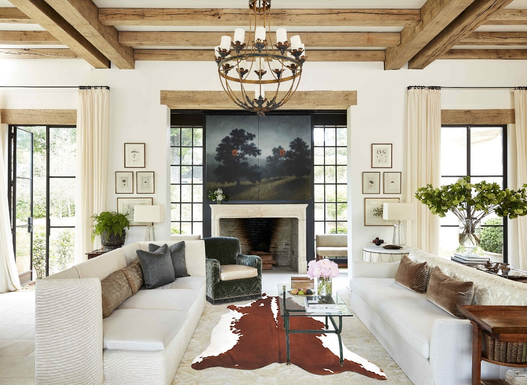 Hereford XX-Large Brazilian Cowhide Rug 8'9"H x 7'11"W #B13418 by Huds