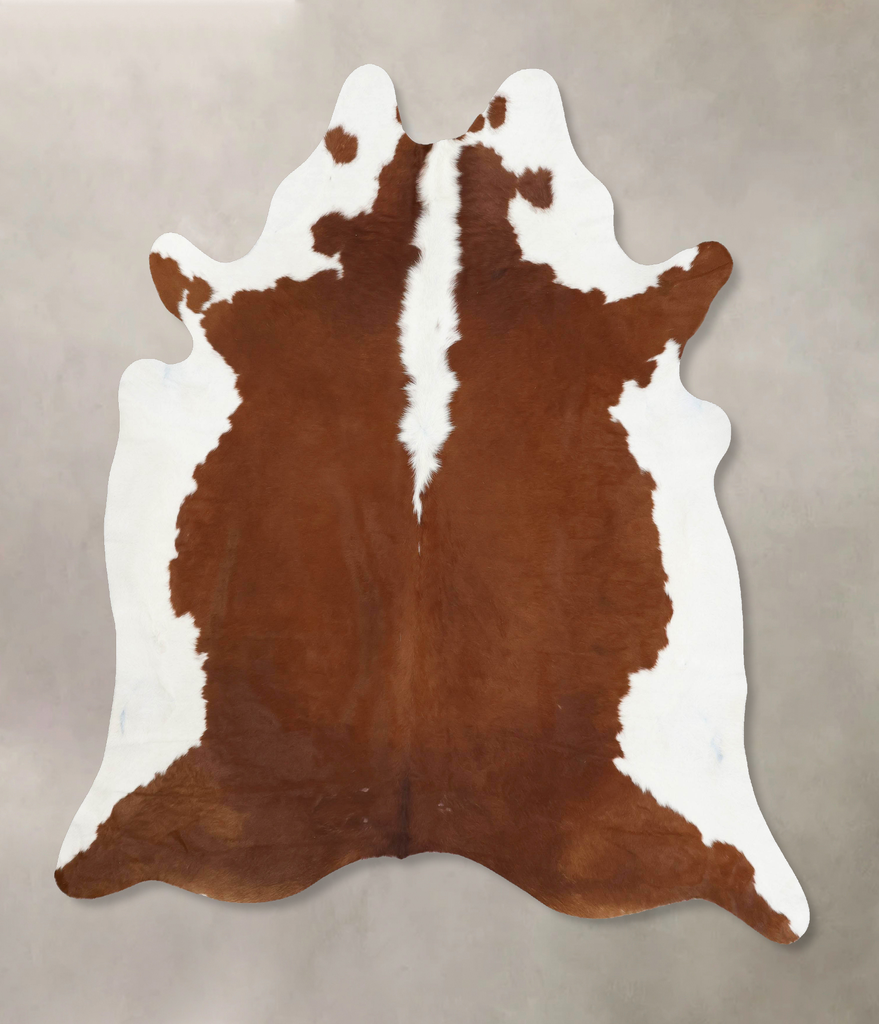 Hereford XX-Large Brazilian Cowhide Rug 7'11"H x 6'9"W #B13419 by Hudson Hides
