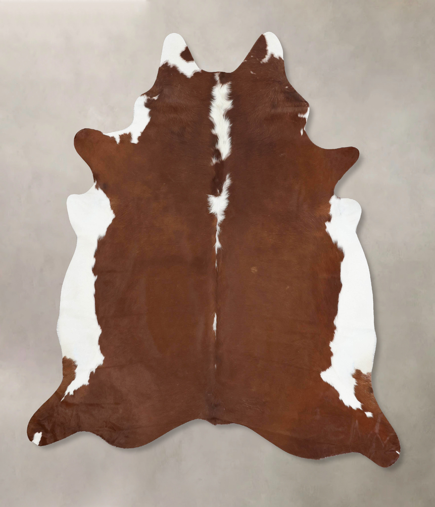 Hereford XX-Large Brazilian Cowhide Rug 7'5"H x 6'10"W #B13420 by Hudson Hides