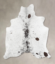 Salt and Pepper Black X-Large Brazilian Cowhide Rug 7'0"H x 6'2"W #B13422 by Hudson Hides
