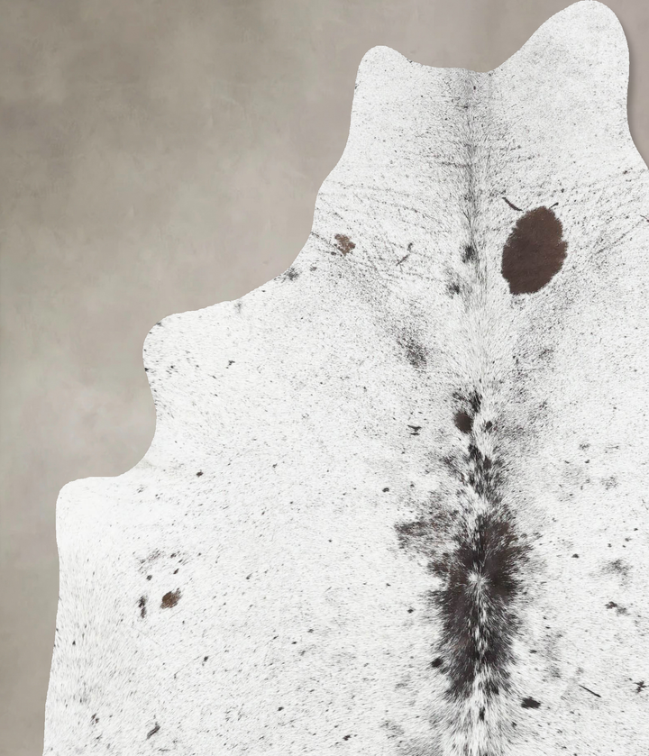 Salt and Pepper Black X-Large Brazilian Cowhide Rug 7'0"H x 6'2"W #B13422 by Hudson Hides