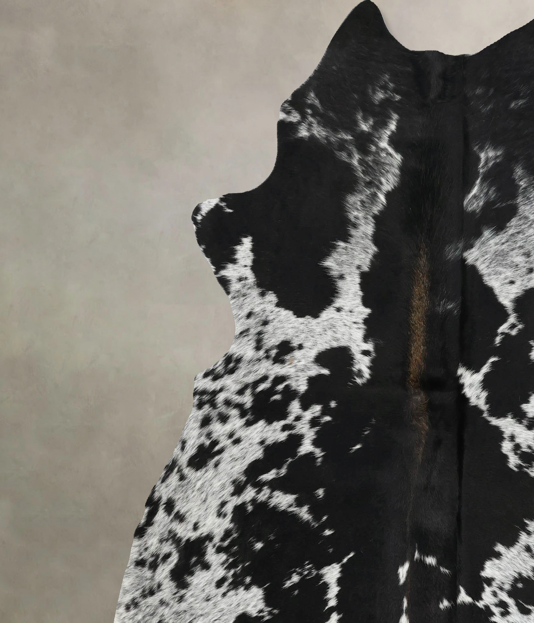 Salt and Pepper Black X-Large Brazilian Cowhide Rug 6'11"H x 6'7"W #B1