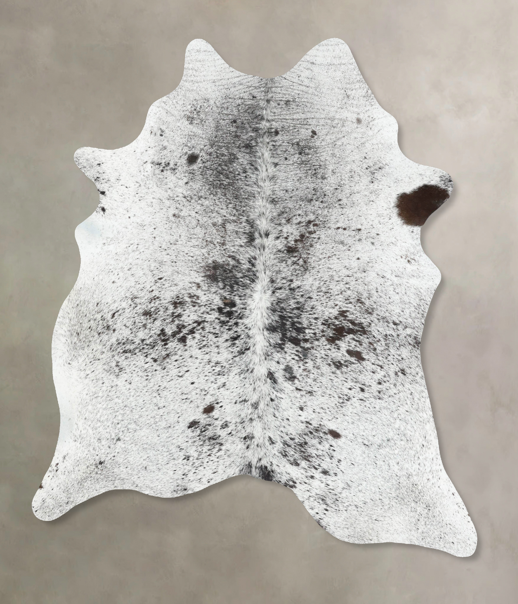 Salt and Pepper Black Cowhide Rug #B13429
