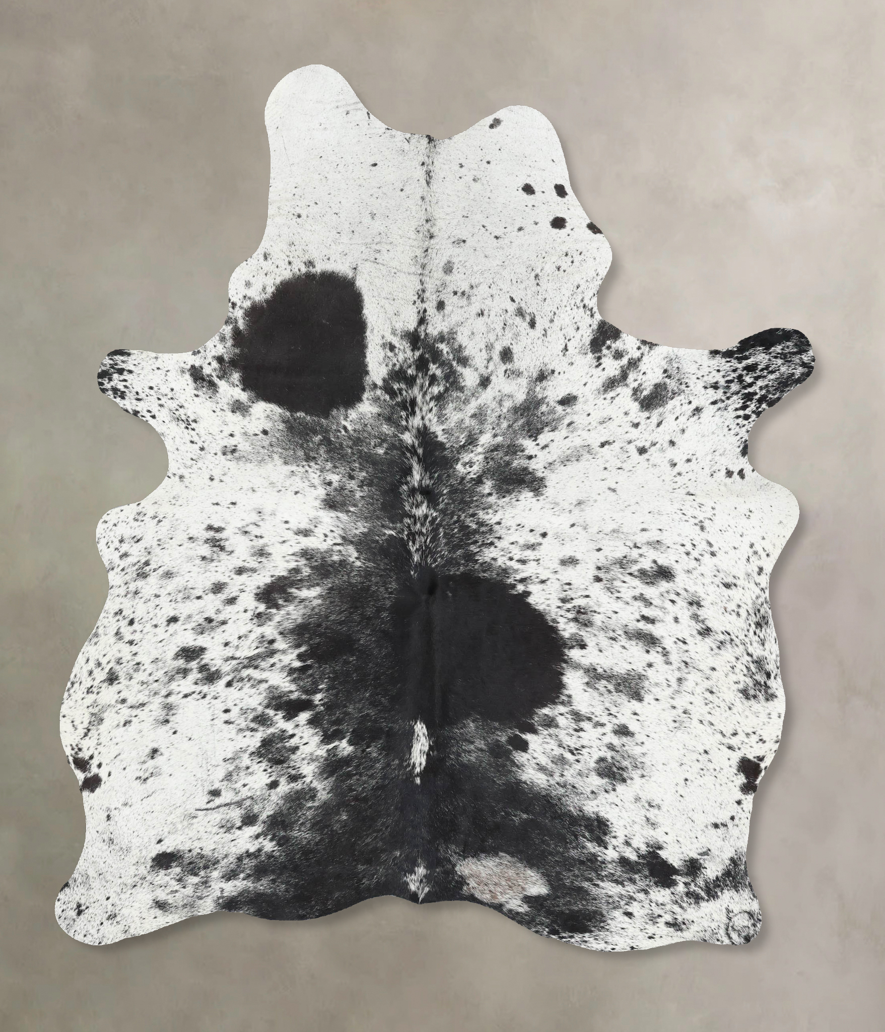 Salt and Pepper Black Cowhide Rug #B13431