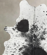 Salt and Pepper Black Large Brazilian Cowhide Rug 7'0"H x 5'0"W #B13431 by Hudson Hides