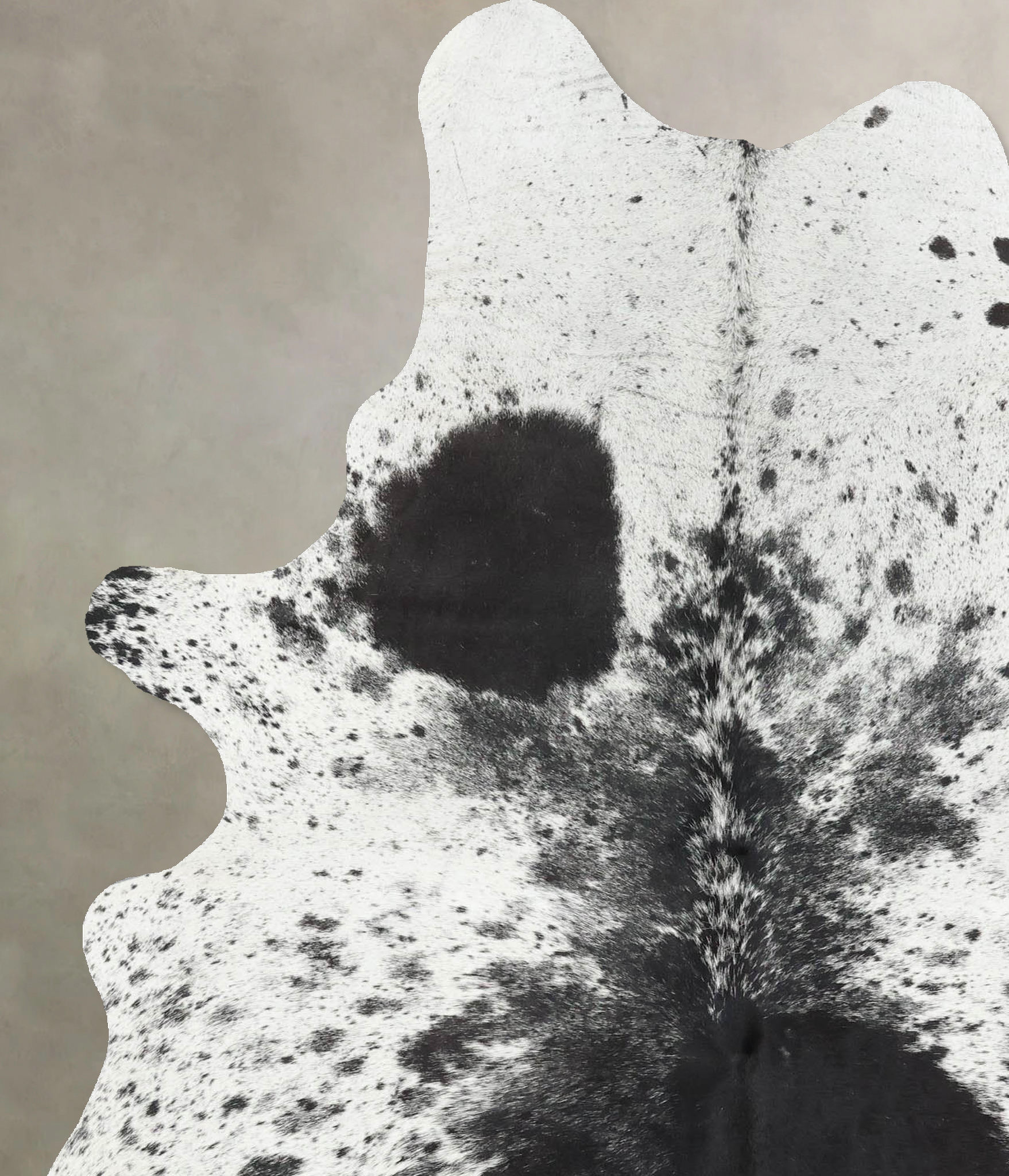 Salt and Pepper Black Cowhide Rug #B13431