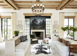 Salt and Pepper Black Large Brazilian Cowhide Rug 7'1"H x 5'7"W #B13435 by Hudson Hides