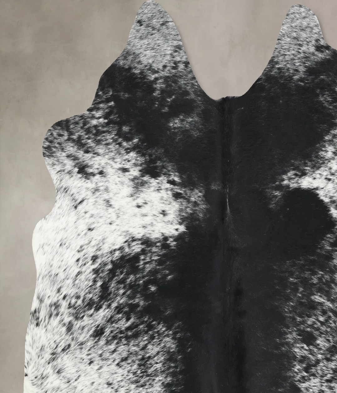 Salt and Pepper Black X-Large Brazilian Cowhide Rug 6'7"H x 6'6"W #B13