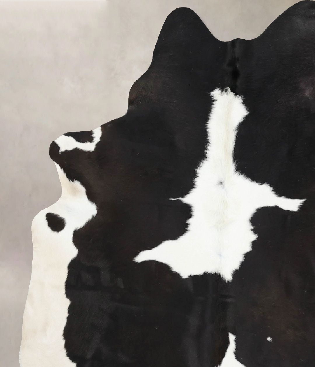 Black and White X-Large Brazilian Cowhide Rug 7'6"H x 6'4"W #B13443 by