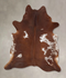 Brown and White Regular X-Large Brazilian Cowhide Rug 6'10