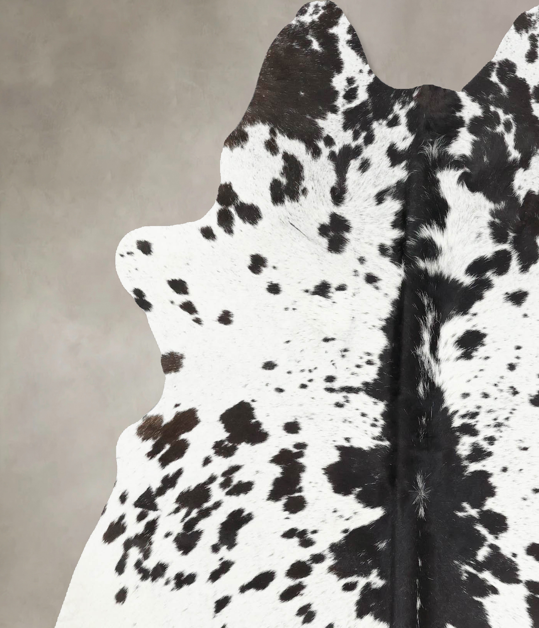 Salt and Pepper Black Large Brazilian Cowhide Rug 6'7"H x 5'6"W #B1345
