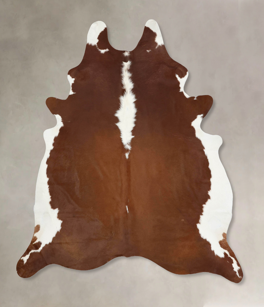 Hereford XX-Large Brazilian Cowhide Rug 8'8"H x 7'1"W #B13454 by Hudson Hides