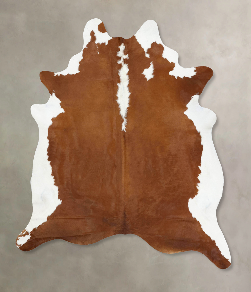 Hereford XX-Large Brazilian Cowhide Rug 8'10"H x 6'11"W #B13455 by Hudson Hides