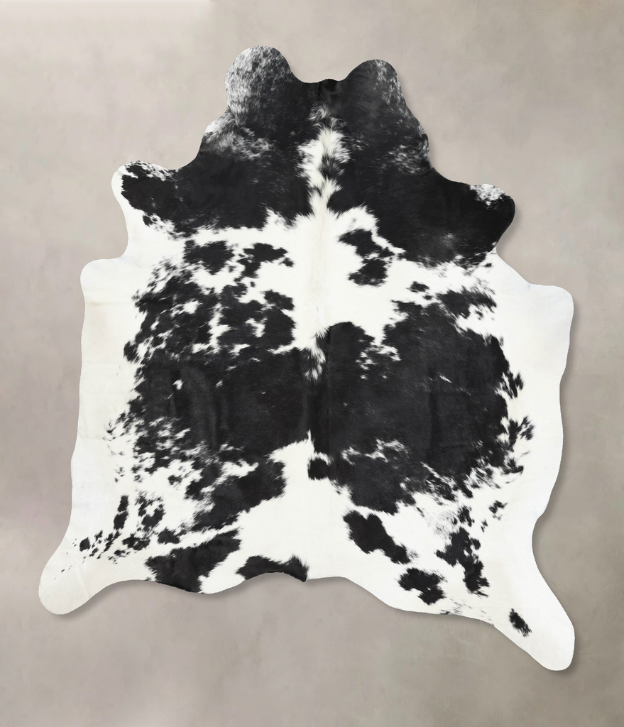 Black and White XX-Large Brazilian Cowhide Rug 8'4"H x 6'11"W #B13460 by Hudson Hides