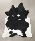 Black and White XX-Large Brazilian Cowhide Rug 7'11"H x 7'1"W #B13461 by Hudson Hides