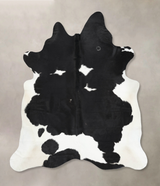 Black and White XX-Large Brazilian Cowhide Rug 7'11"H x 7'1"W #B13461 by Hudson Hides