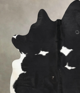 Black and White XX-Large Brazilian Cowhide Rug 7'11"H x 7'1"W #B13461 by Hudson Hides