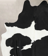 Black and White XX-Large Brazilian Cowhide Rug 8'10"H x 6'6"W #B13462 by Hudson Hides