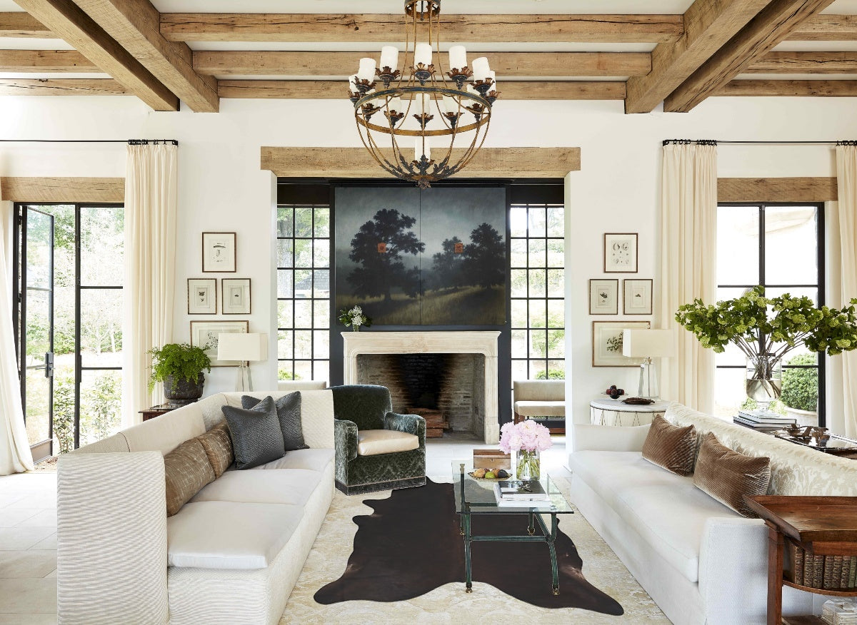 Chocolate X-Large Brazilian Cowhide Rug 7'6"H x 6'0"W #B13464 by Hudson Hides