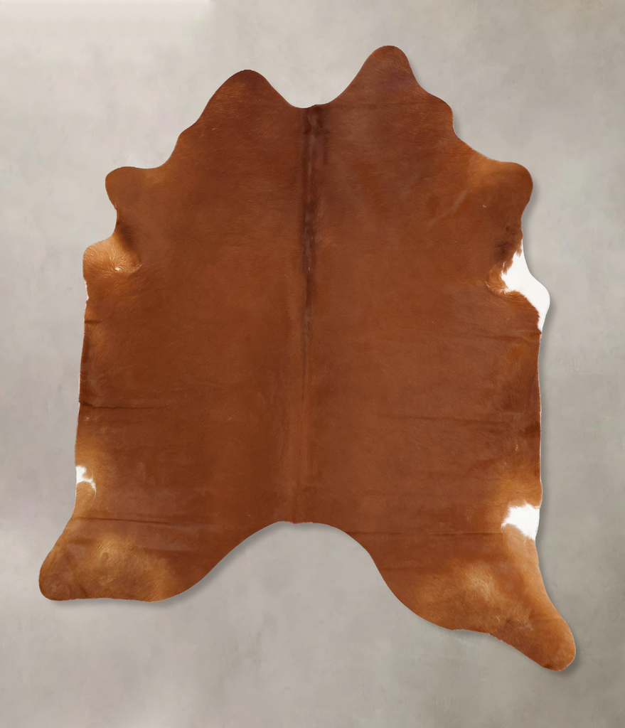 Solid Brown X-Large Brazilian Cowhide Rug 7'9"H x 6'4"W #B13468 by Hudson Hides