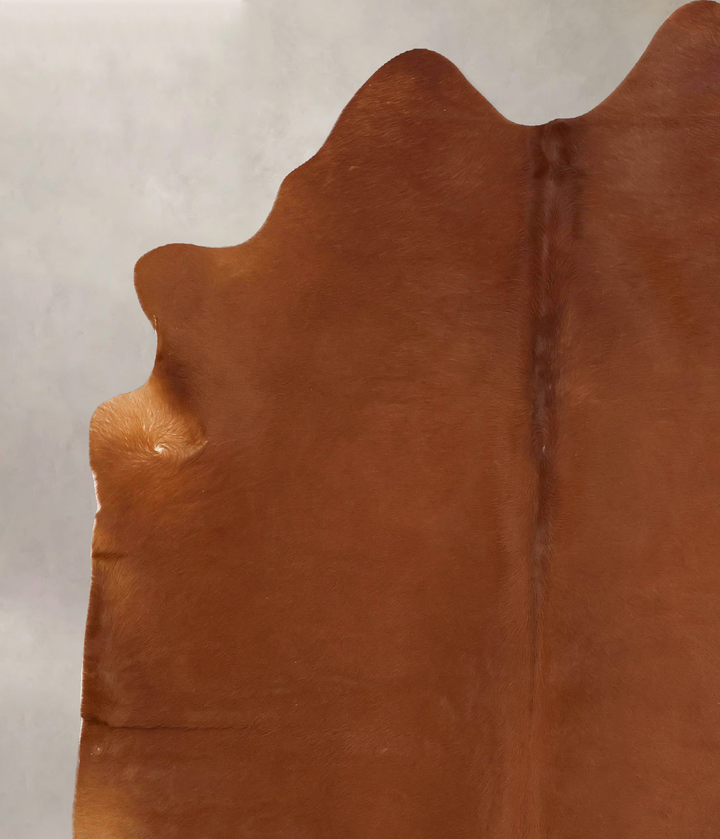 Solid Brown X-Large Brazilian Cowhide Rug 7'9"H x 6'4"W #B13468 by Hudson Hides