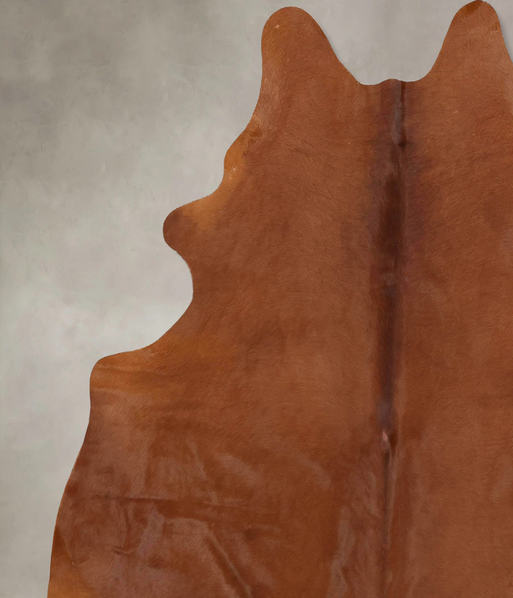 Solid Brown X-Large Brazilian Cowhide Rug 7'9"H x 6'3"W #B13470 by Hudson Hides